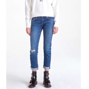 Rag & Bone Low Rise Slim Boyfriend Juni Dre Jeans distressed women’s sz 24 NWT